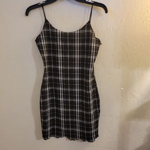Black plaid dress
